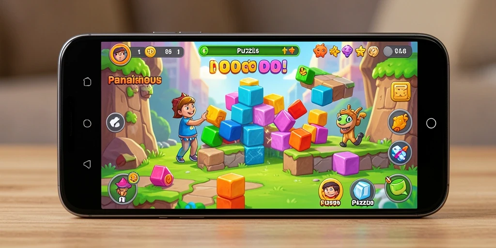 Tampilan gameplay T6 dengan teka-teki menarik dan menantang.