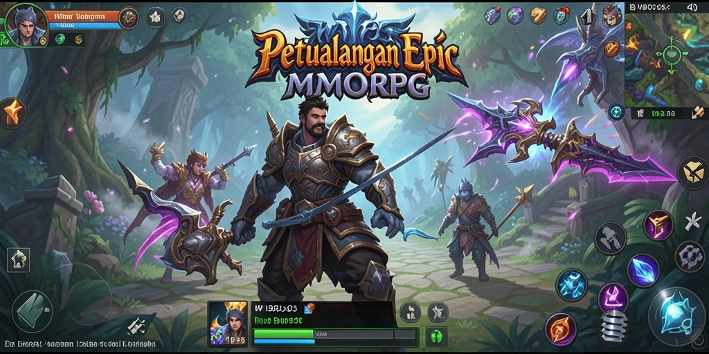 Screenshot gameplay WDBOS menampilkan aksi seru dalam pertempuran MMORPG.